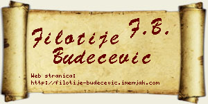 Filotije Budečević vizit kartica